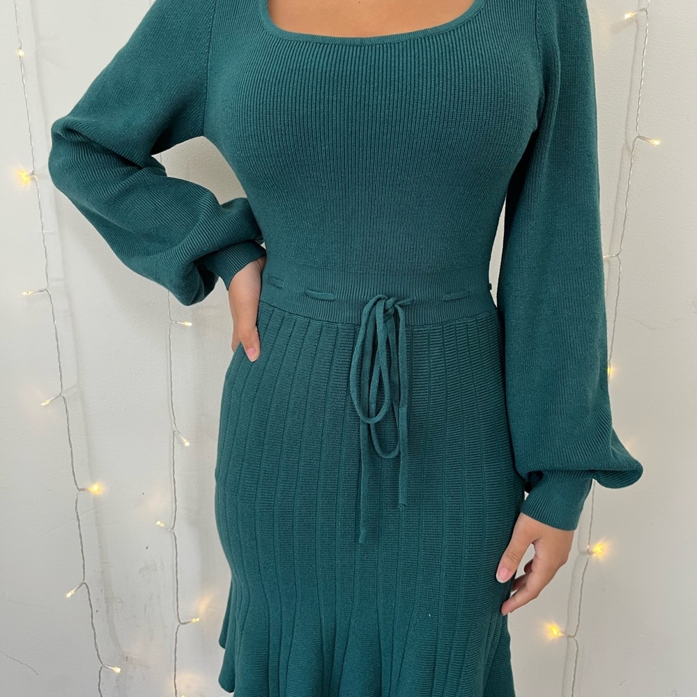 Green Sweater Dress